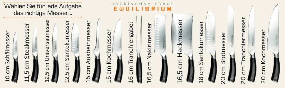 Набір ножів Rockingham Forge Equilibrium з нержавіючої сталі, 6 предметів