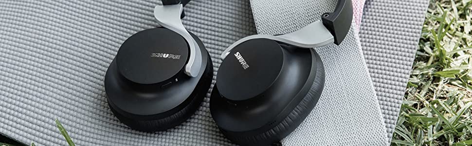 Бездротові Bluetooth-навушники Shure AONIC 40, шумозаглушення, мікрофон, акумулятор 25 год, iOS/Android, чорний