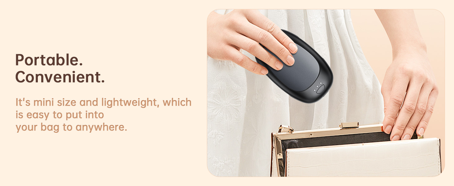 Jonwall Електричні грілки для рук, перезаряджувані, 2 шт. у наборі, USB, портативні, 3 рівні нагріву, для кемпінгу, полювання, гольфу, подарунок для жінок та чоловіків (сірі)