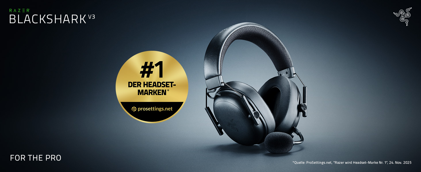 Razer BlackShark V3 - Бездротові ігрові навушники для ПК (280г, Bluetooth, мікрофон HyperClear, драйвер TriForce Titanium 50 мм)