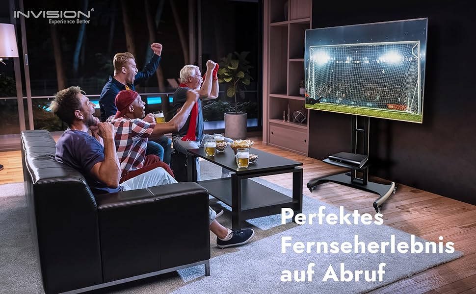 Підставка для телевізора Invision на колесах для екранів 32-75 дюймів, мобільна, регульована по висоті, до 45.5 кг, VESA 600x400, GT1200 ScreenStation