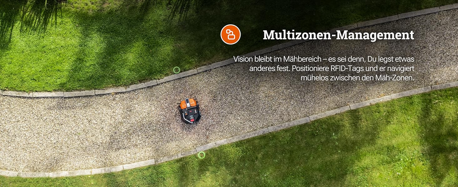 Робот-газонокосарка WORX Landroid Vision S250 WR202E для газонів до 250 м², AI косарка без обмежувального дроту, Wi-Fi, Bluetooth, розумне уникнення перешкод, захист їжаків