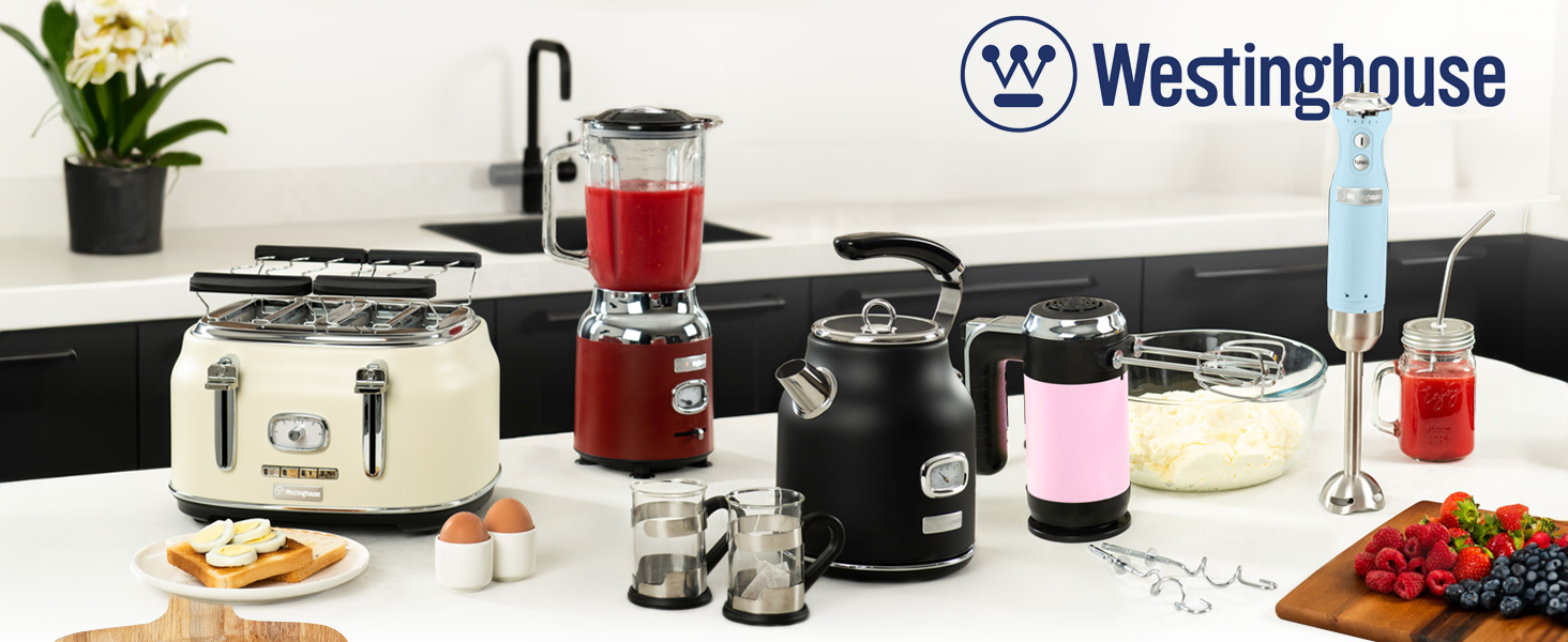 Тостер Westinghouse Retro Pink, 2 тости, широкі слоти, підставка для підігріву, 815 Вт