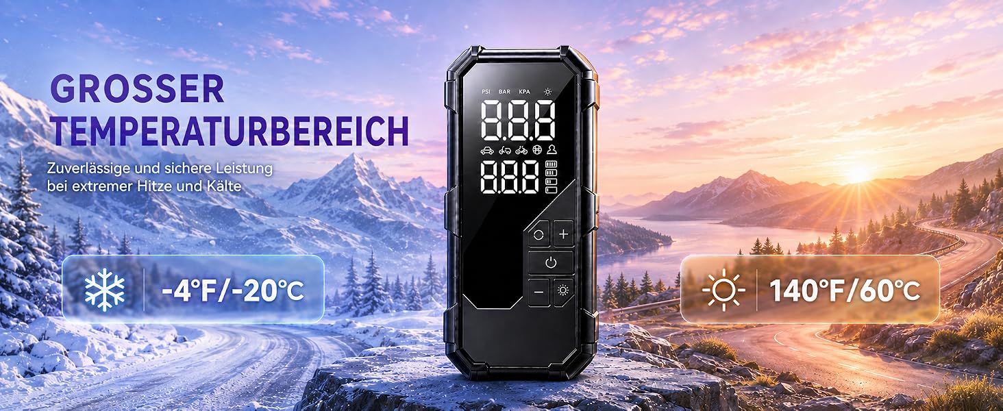 Пусковий пристрій (бустер) 8000A з компресором 150 PSI та Powerbank для бензинових та дизельних двигунів