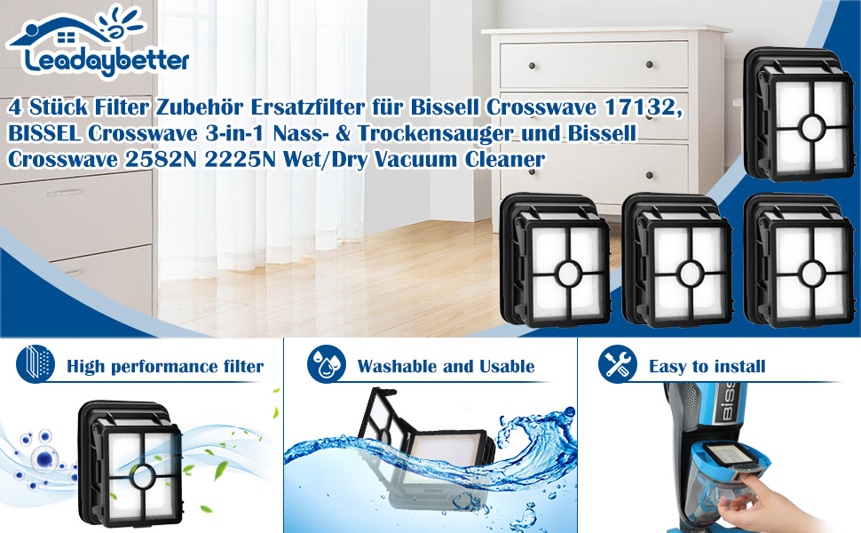 Аксесуари Leadaybetter для Bissell Crosswave 3-в-1,4 шт. 