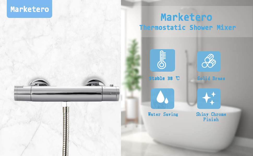 Сучасний змішувач для ванни та душу з двома виходами та керамічним клапаном - латунний, хромований, з одним важелем для ванної кімнати