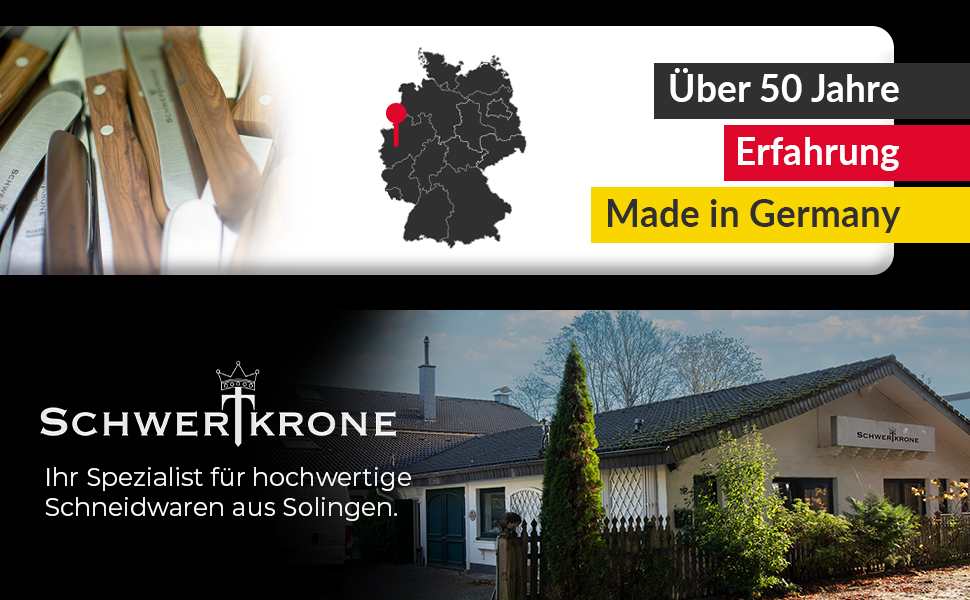 Ніж кухарський Schwertkrone з ручкою з горіхового дерева, 20 см (Made in Germany)
