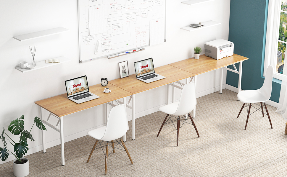 Складний стіл-трансформер 120x60 см: комп'ютерний, офісний, обідній - з дерева та металу, білий (тіковий відтінок)