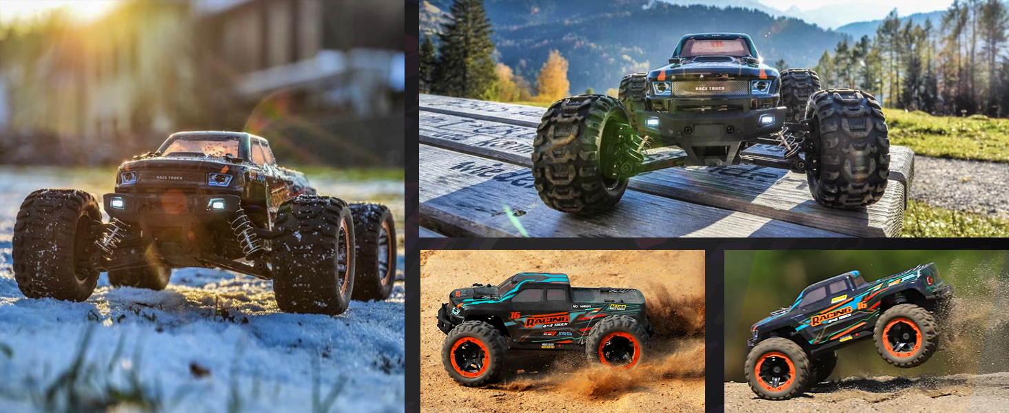 Радіокерований позашляховик HAIBOXING 1:16 4WD 36 км/год - швидкісний монстр-трак, водонепроникний, для дітей та дорослих