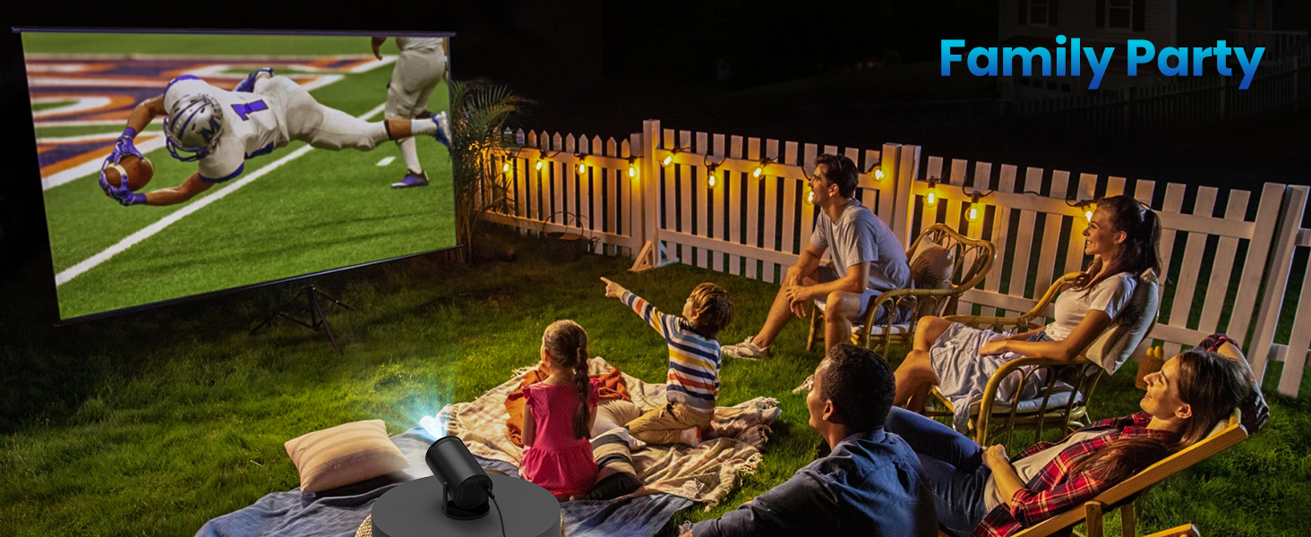 Портативний проєктор Mini Beamer: 1080P, 4K, Android, iOS, WiFi, Bluetooth, 180°