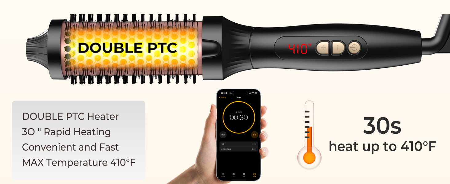 UKLISS Hairstyler 6-в-1 Airbrush: Професійний фен-щітка, стайлер для волосся 1000W (Срібно-Золотий/Рожеве Золото)