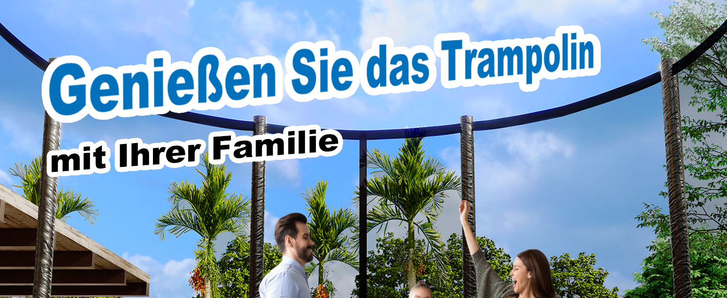 Батут Devoko вуличний Ø183/228/305/366/427 см, з сертифікатом GS, для дітей, садовий батут з сіткою, драбиною та захисним покриттям, чорний 228 см