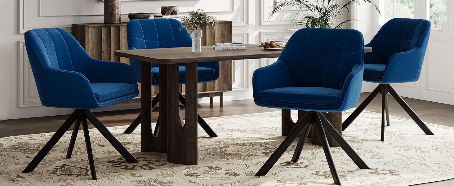 Набір з 2 обертових стільців для їдальні/кухні, бежевий, з підлокітниками, поліестер, металеві ніжки