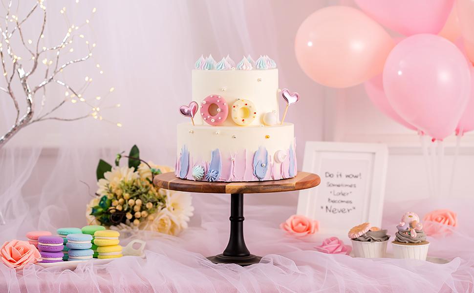 Підставка для тортів Nuptio Rustikaler: дерев'яна, діаметр 25 см, для весілля, дня народження, дитячого свята