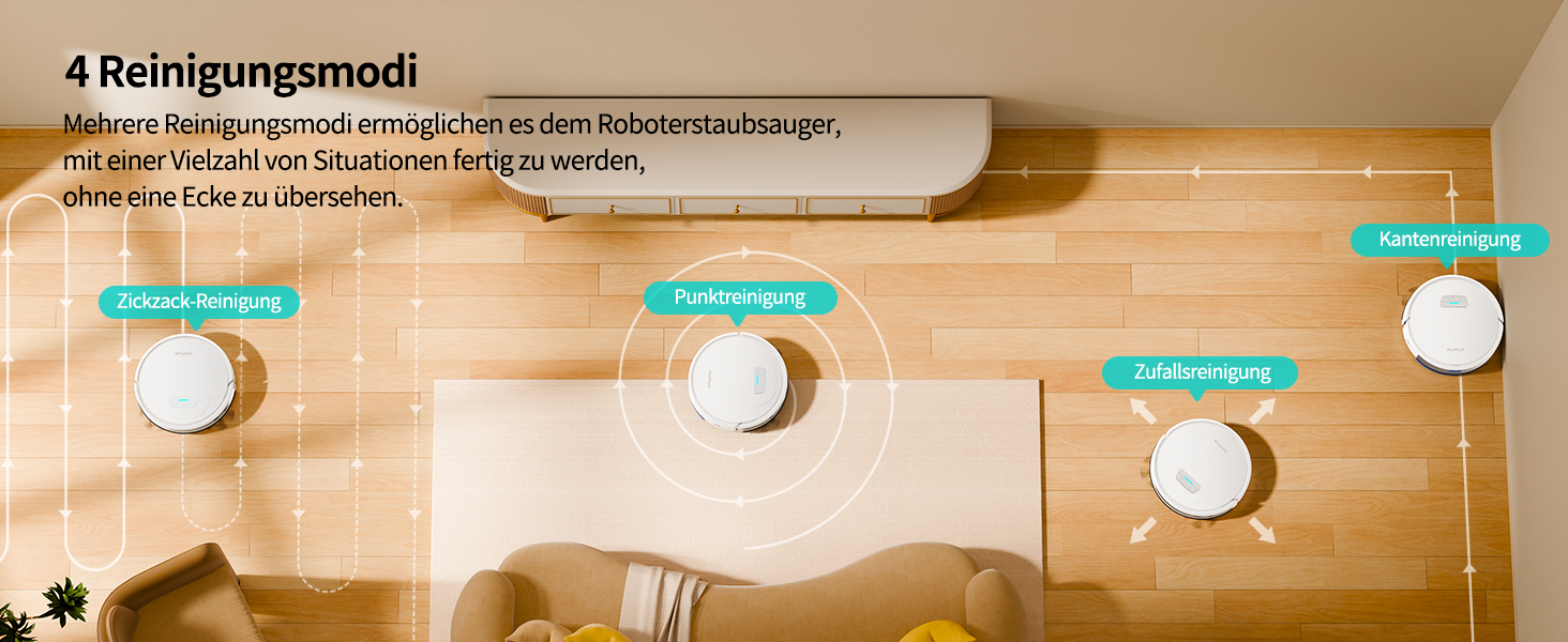 Робот-пилосос HONITURE G20 з функцією миття підлоги, 4000Pa, 3-в-1, для тварин, килимів, твердих підлог, з пультом дистанційного керування, білий