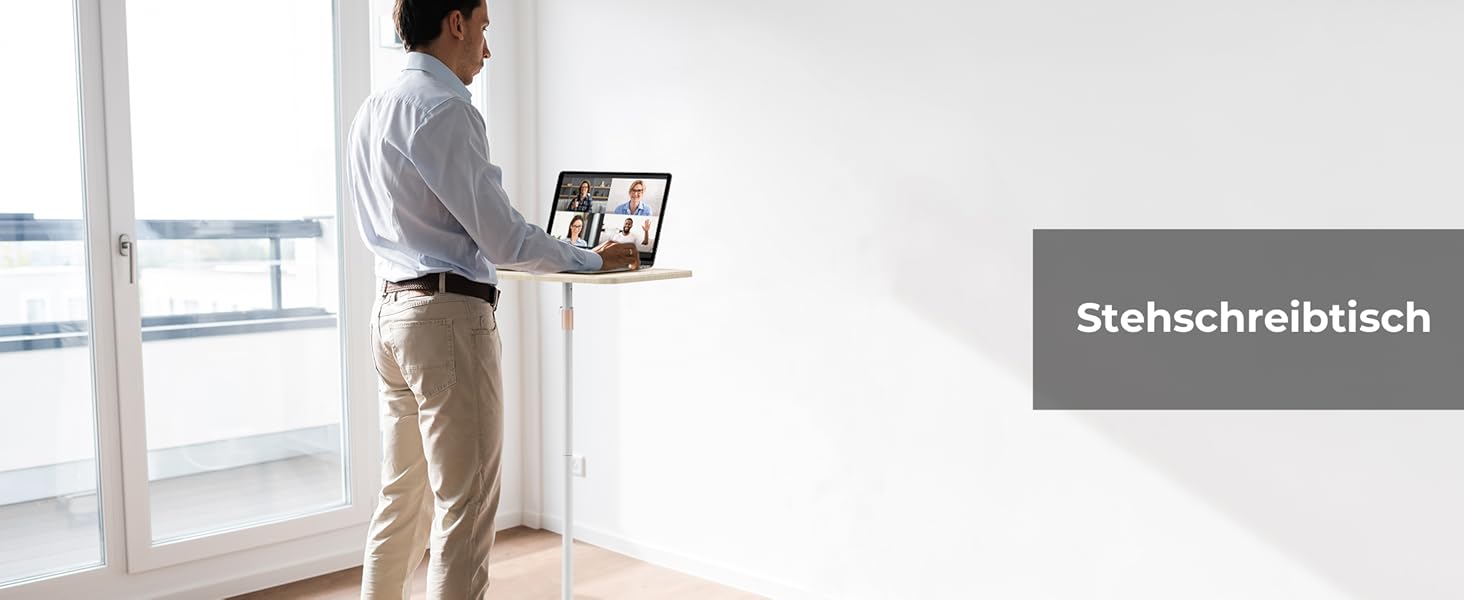 Регульований підставка для ноутбука, мобільний столик для дому, офісу та школи, білий