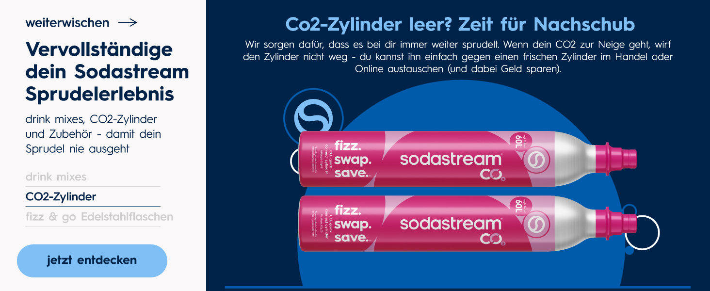 Сифон для газування води SodaStream ENSO з пляшкою 1л та циліндром CO2, сріблястий