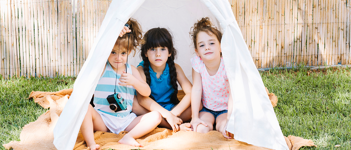 Дитяче намет-ігровий будиночок HOMASIS з килимком, зірками та віконцями, для дівчаток та хлопчиків, блакитний колір