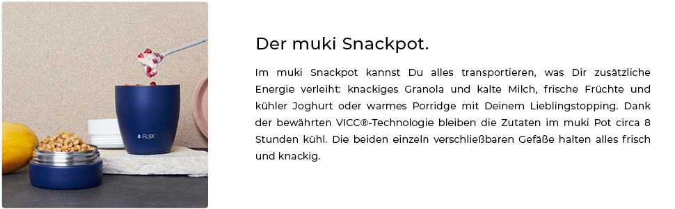 З нержавіючої сталі * вакуумна ізоляція * Snackpot збереже ваш сніданок свіжим і прохолодним протягом декількох годин * без BPA