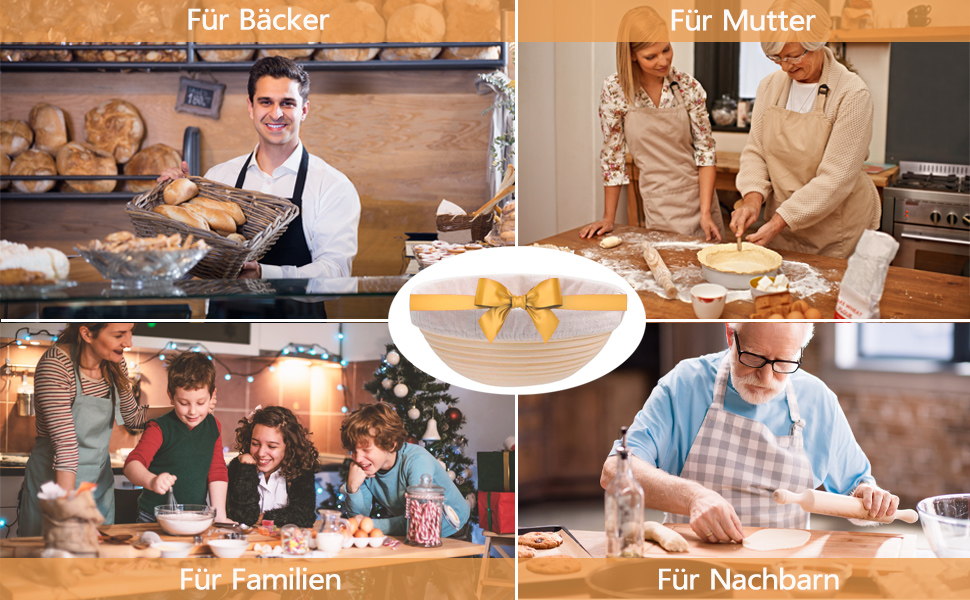 Набір для закваски, 11 предметів: гніт для хліба, гніт для хліба круглий 23 см, повний набір аксесуарів для випікання хліба, набір для випікання хліба, великий подарунок для початківців та досвідчених пекарів (гніт для хліба круглий 23 см)