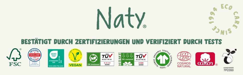 Дитячі підгузки Naty Baby для новонароджених, розмір 1 (2–5 кг), 100 шт