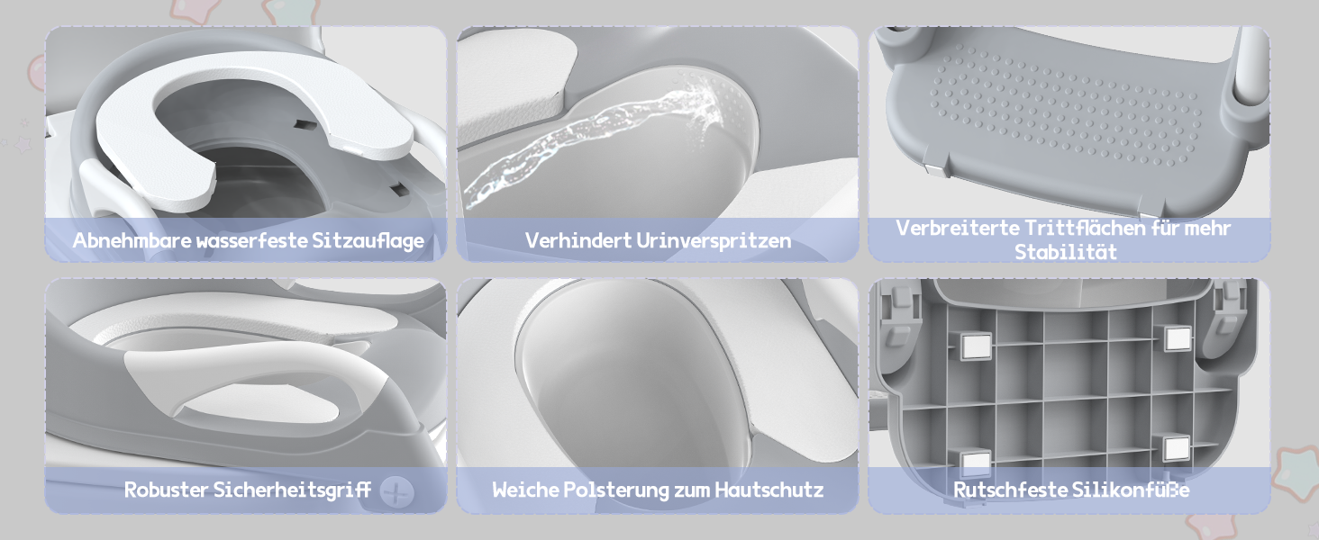 Універсальний дитячий сидіння для унітазу 3-в-1 з драбинкою, фіолетовий - тренажер для привчання до горщика для хлопчиків та дівчаток