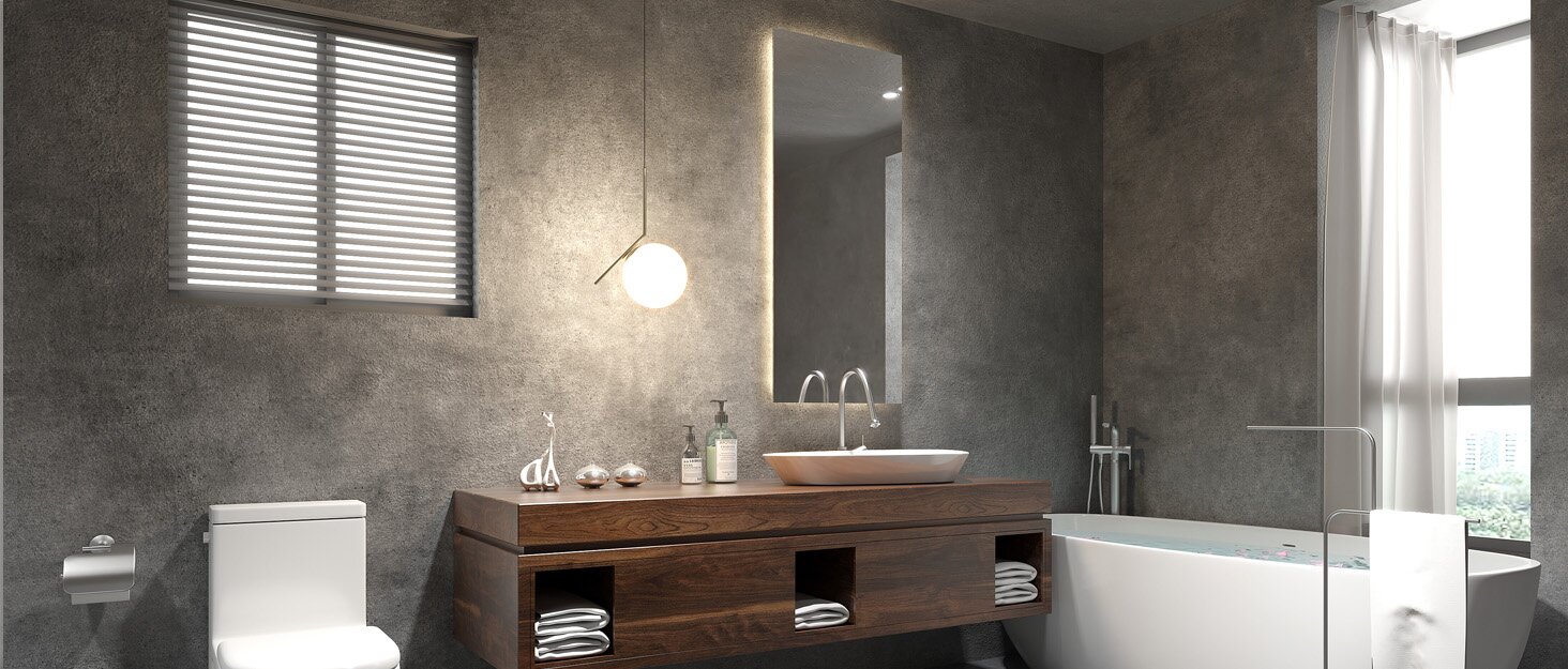 Дзеркало для ванної кімнати LISA LED 80x60 см з підсвічуванням, розеткою та годинником. Сенсорне регулювання, 3 кольори світла, антизапар.