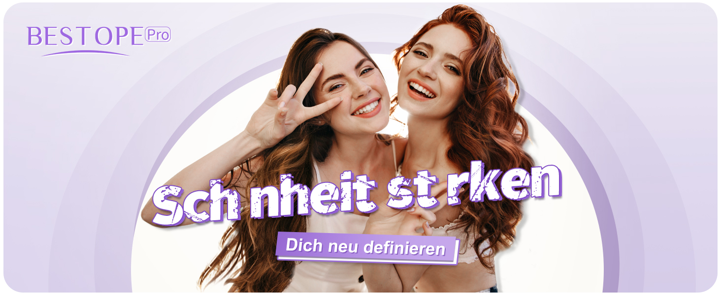 BESTOPE PRO Набір для завивки волосся 5-в-1 – 3 керамічні насадки для великих локонів та хвиль – швидкий нагрів, 2 температурні режими, локонові щипці з рукавичкою та 2 зажимами, антифrizz, подвійне напруження, рожеве золото