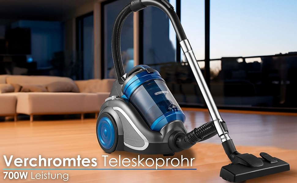 Пилголом Steinborg без мішка HEPA фільтр 2в1: для підлоги, щілини, м'яких меблів, 7м, 7м, 360° гнучкий шланг