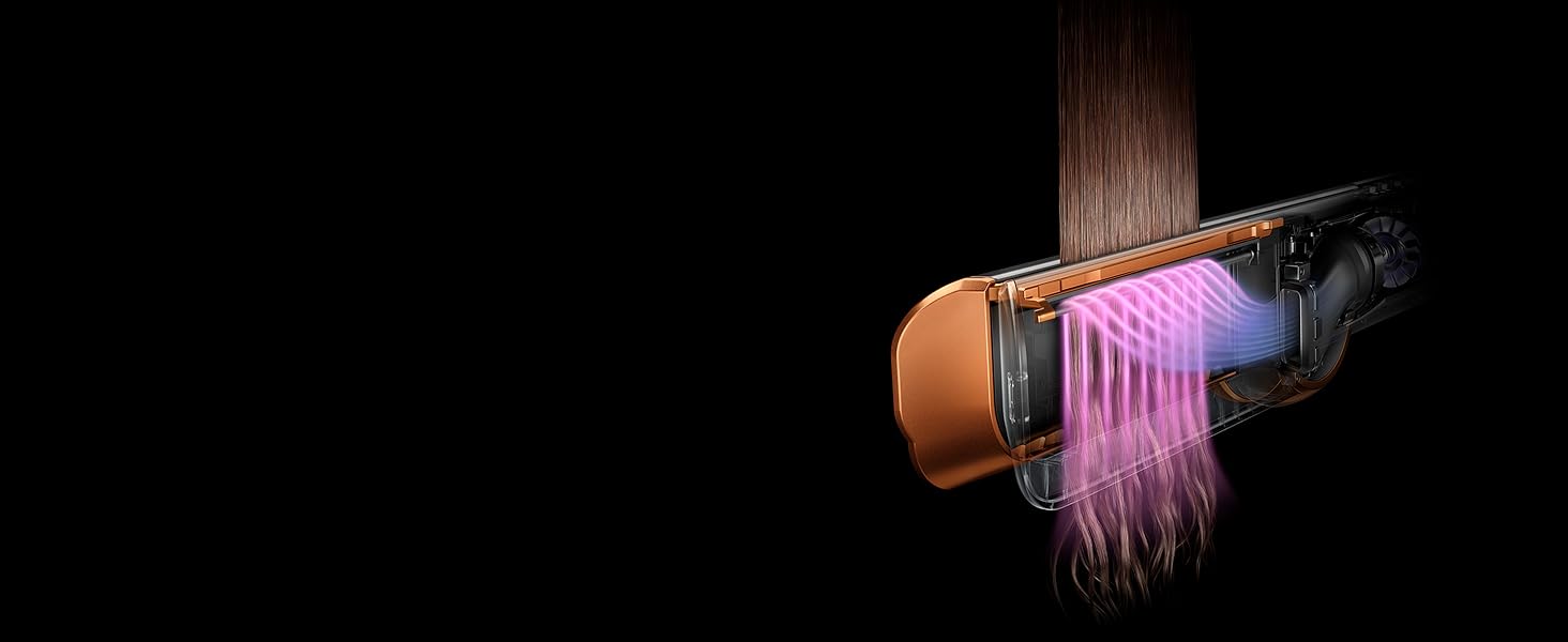 Dyson Airstrait Amber Silk - випрямляч для волосся без нагріву, професійний стайлер