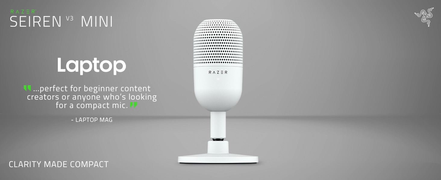 Мікрофон Razer Seiren V3 Mini - компактний USB мікрофон для стрімінгу та запису
