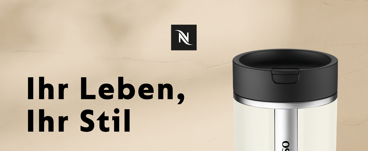 Термокружка Nespresso Travel Mug Small Sage Green 300 мл - Зелений салат, з кришкою, з нержавіючої сталі, для кави, чаю, матча