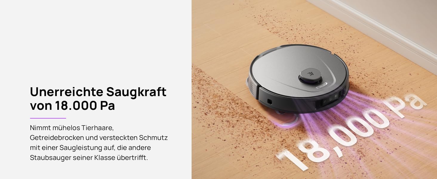 Робот-пилосос 3i P10 Ultra S з вологою ганчіркою, станція самостійного очищення, 18000 Па, для прибирання кутів, миття та сушіння, самостійне очищення та заправка, знімний моп, чорний