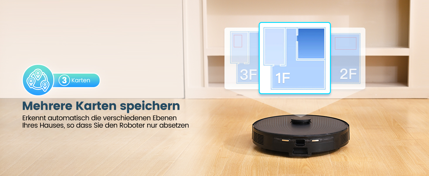 Робот-пилосос AIRROBO T20+ з функцією миття, 3.5л, станція самоочищення, 180хв роботи, LiDAR навігація, потужне всмоктування, керування через додаток, колір: чорний