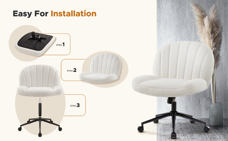 Офісний стілець IWMH без підлокітників, регульований по висоті, поворотний з роликами, з тканинним сидінням, ергономічний, крісло для читання з широким сидінням для позиції 