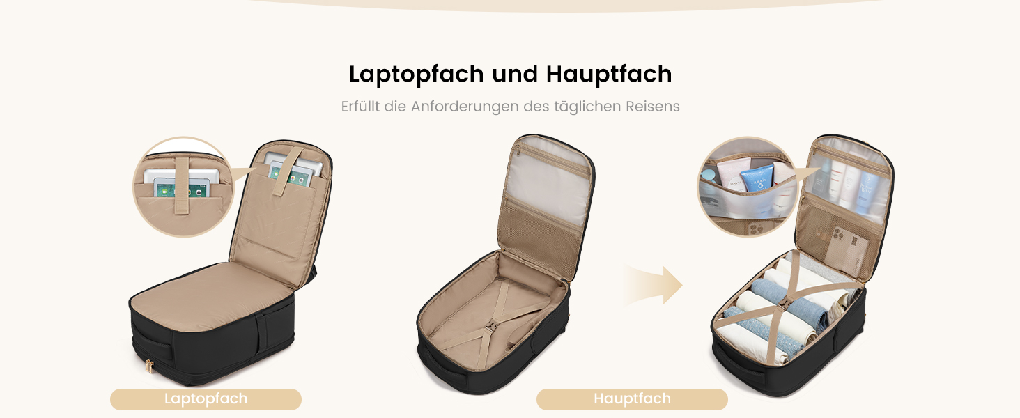 Чорний жіночий рюкзак LOVEVOOK 40L для подорожей з відділенням для ноутбука 17