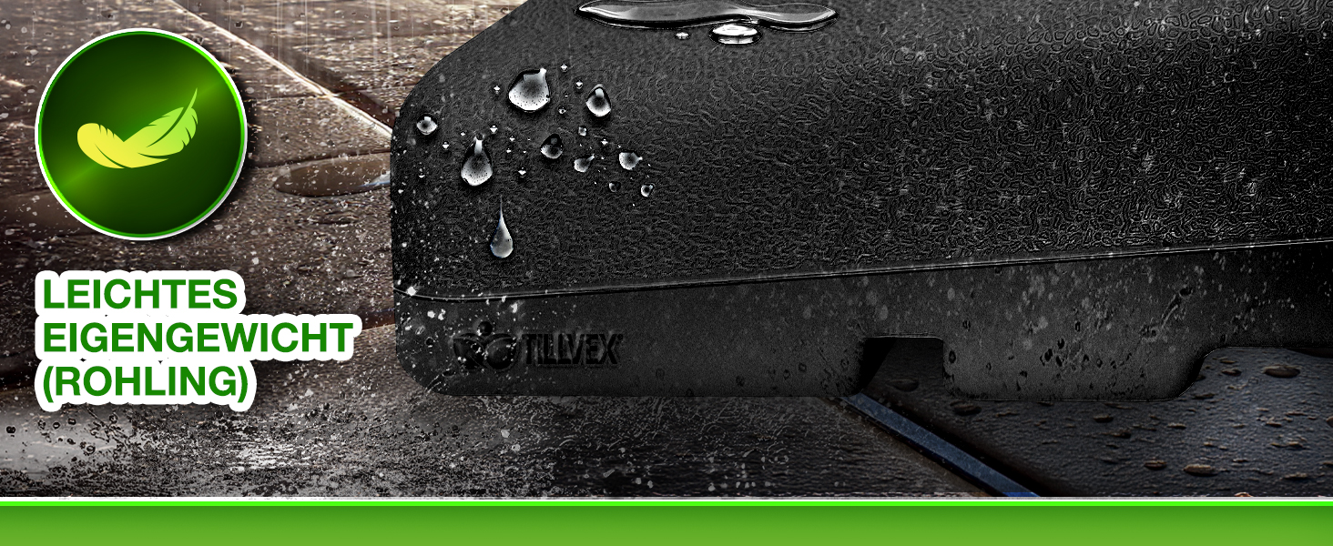 Підставка для парасольки Tillvex® 90 літрів / 120 кг – 4 частини для парасольки-намету з металевим з'єднувачем | Заповнюється водою або піском | Чорна, стійка до погодних умов