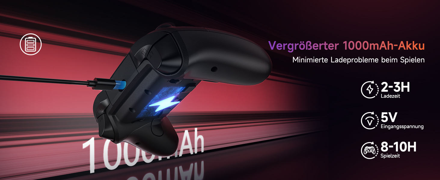 Бездротовий контролер EasySMX X20 з RGB підсвічуванням для PC, Switch, Android. 2 в 1 тригери, знімний джойстик, механічні кнопки, 6-осьовий гіроскоп, білий (чорний)