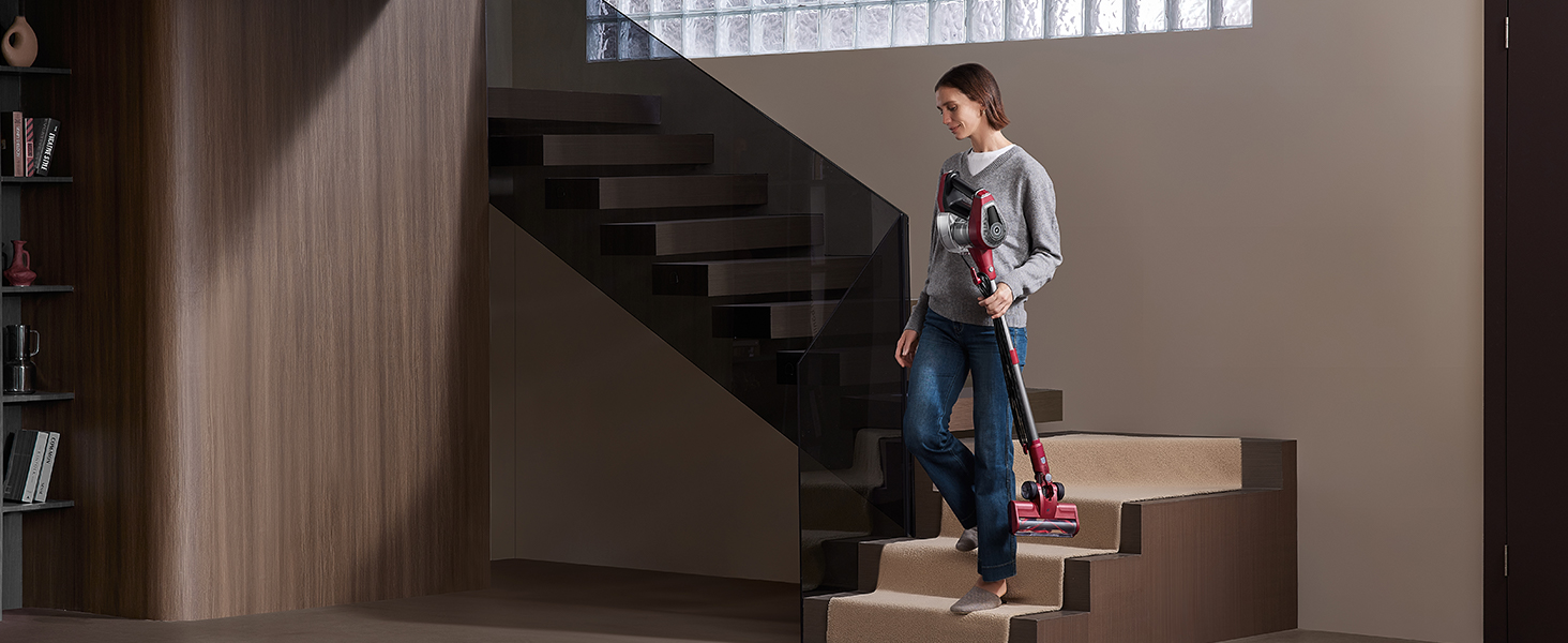 Ручний пилосос Vexilar C8 з кабелем - 600W, 60kPa, 7м кабель, безперешкодна щітка для підлоги, 1.5L безмішковий контейнер для твердих поверхонь, килимів та шерсті тварин