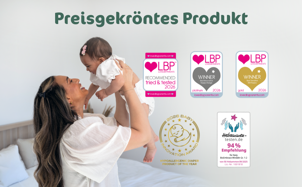 Екологічні підгузки для дітей Naty BioEmbrace, розмір 4 (7–18 кг), 88 шт