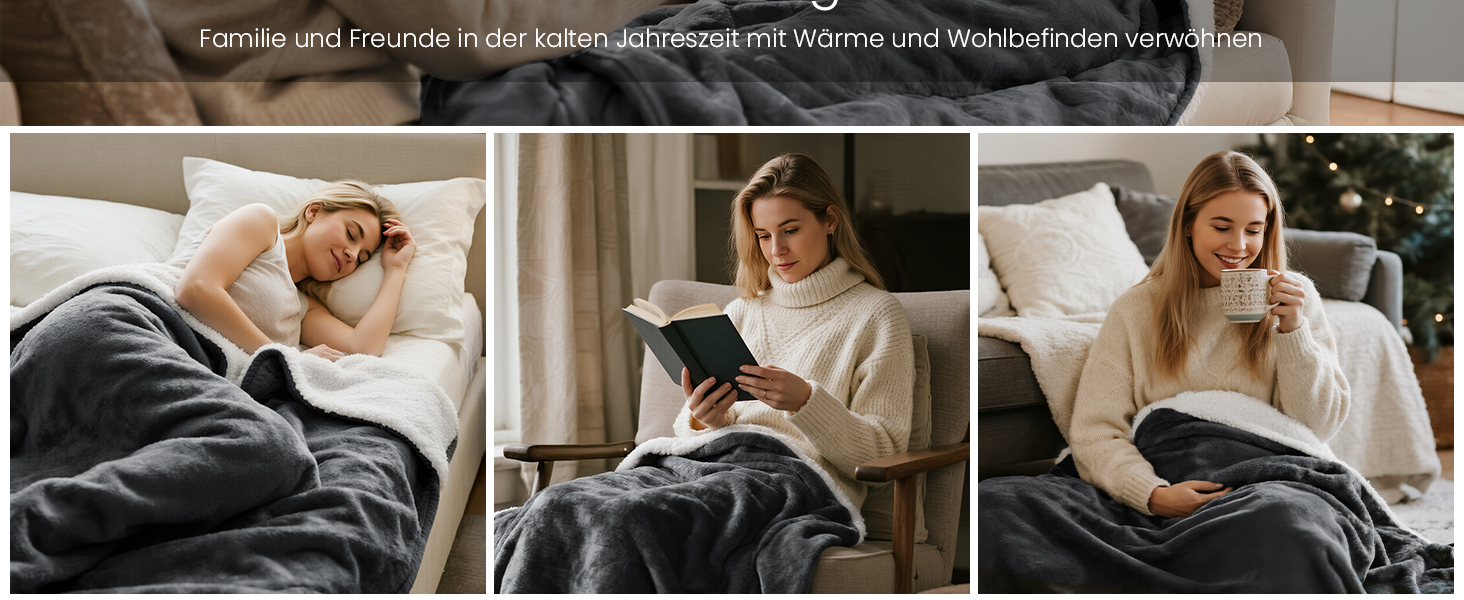 Електрична ковдра Dnenellr XXL 200x180 см з автоматичним вимкненням, 6 режимів нагріву, захист від перегріву, пральна, для ліжка та дивану