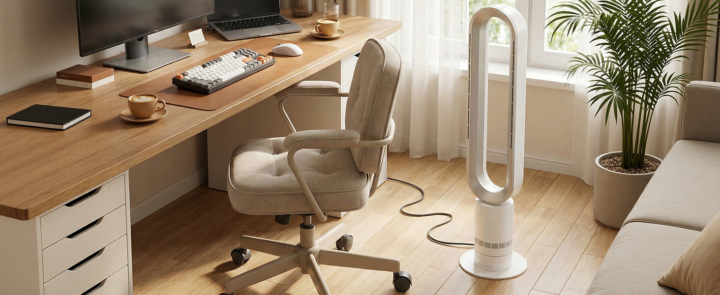 Безлопатевий вентилятор LIFERUN Tower Fan з пультом, 10 швидкостей, 71° поворот, таймер 9 год, тихий вентилятор для офісу/спальні, захист від дітей, LED-дисплей