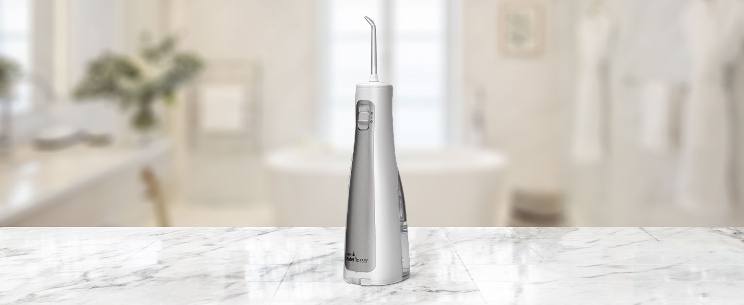 Waterpik Cordless Freedom Waterflosser: бездротова іригатор для рота, водонепроникний, з 3 насадками, білий (WF-03EU010)