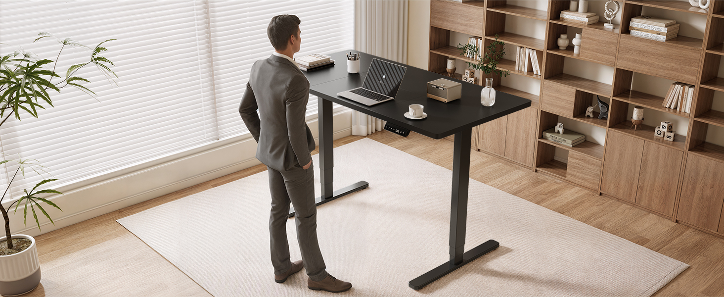 Електричний столик-трансформер Devoko з регулюванням висоти 60-125 см, 3 пам'яті, чорний