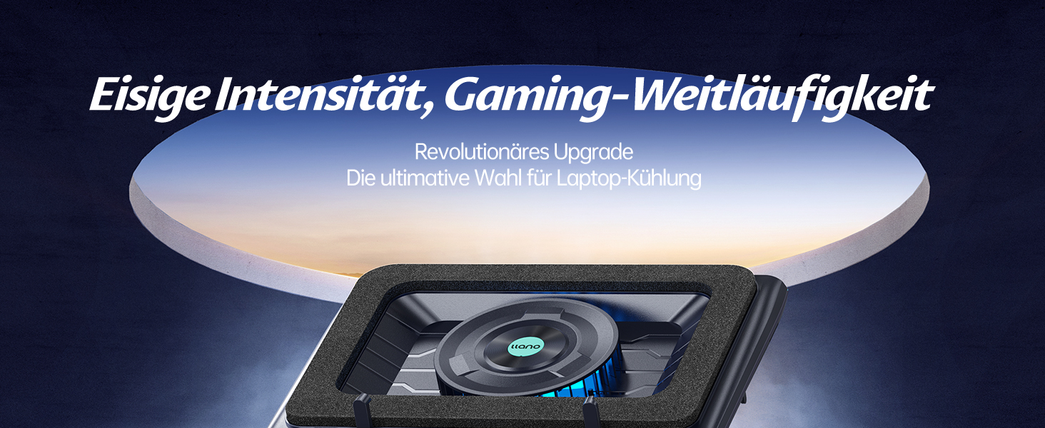 Охолоджувач для ноутбука llano V12, підставка з вентиляторами (без RGB), Cooling Pad