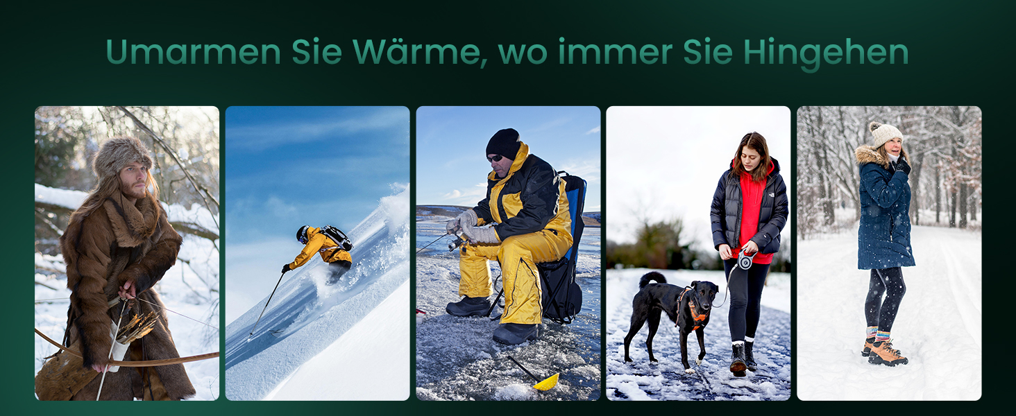 Електричні грілки для рук, 2 шт., перезаряджувані, 24 години тепла, 3 режими нагріву, для жінок та чоловіків (зелені)