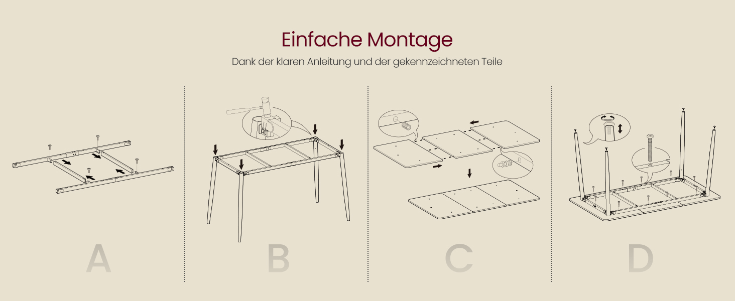 Стол обідній VASAGLE для 4-6 осіб, кухонний стіл у стилі кантрі, 140x75 см, натуральний відтінок горіха + чорний, KDT100KE02