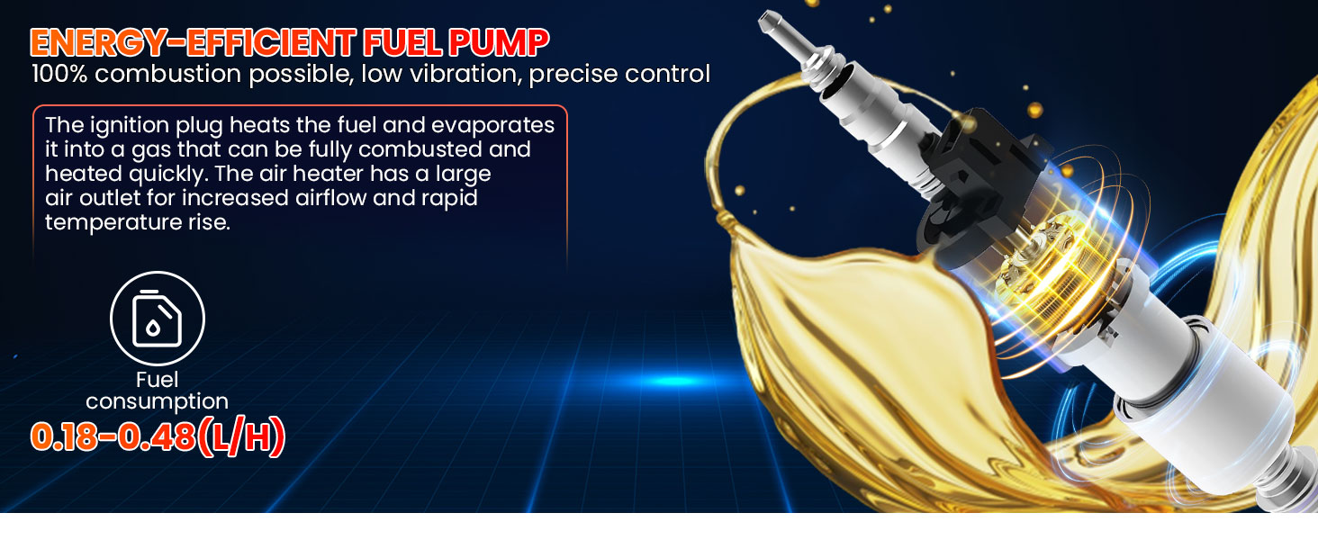 8kW Дизельний Обігрівач з Пультом та LCD-Екраном для Автомобіля, RV, Човна, Вантажівки, 12V