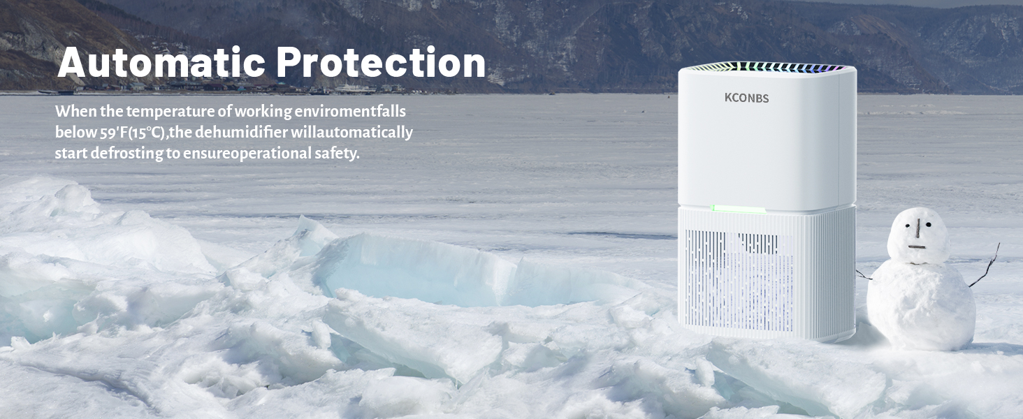 Електричний осушувач повітря 1800 мл з автоматичною відтайкою, LED-дисплеєм, таймером та LCD-екраном, 610 мл/день, для ванної кімнати та спальні