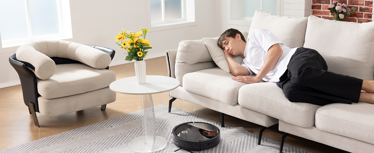 Робот-пилосос Vexilar W6 без функції миття, потужність 2800Pa, час роботи 140 хв, керування через додаток, голосове керування, безщітковий двигун, для шерсті тварин, килимів, твердих підлог